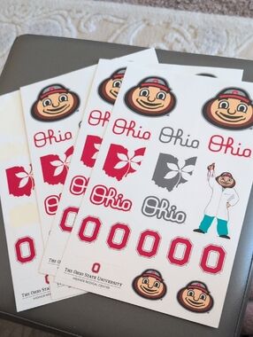 Ohio State Sticker Sheet - Brutus Buckeye Logos & O's